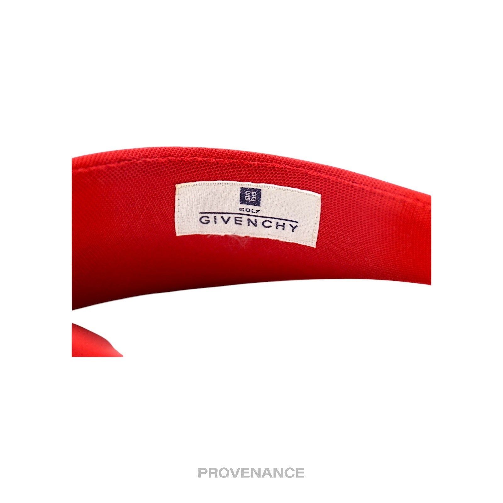 ? Givenchy Golf Logo Embroidered  Visor - Red Custom Logo Golf Visor, Personalized Design Visor for Golfer  main image 4