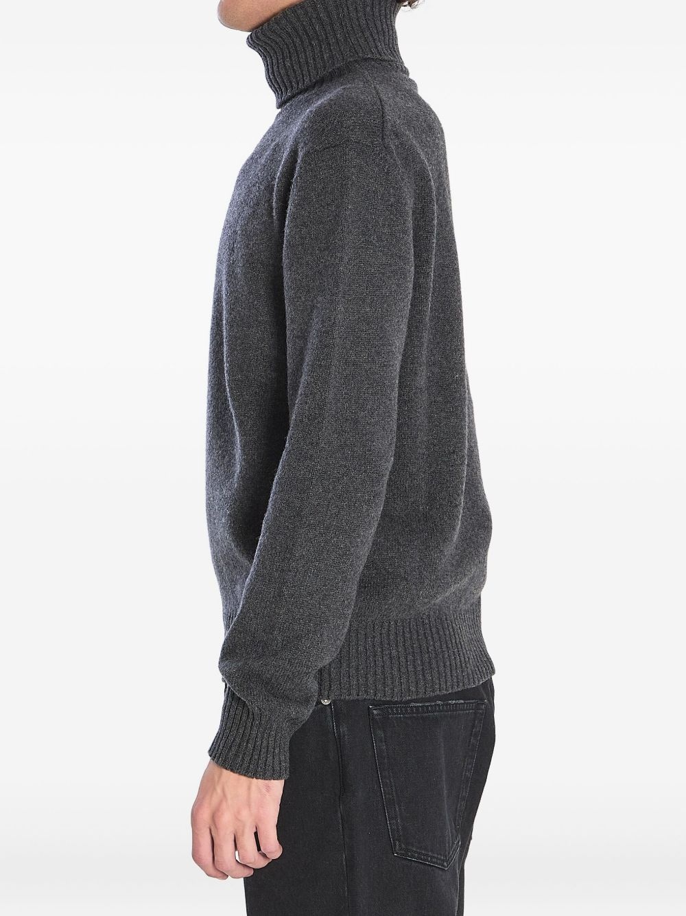 ribbed turtleneck sweater - 3