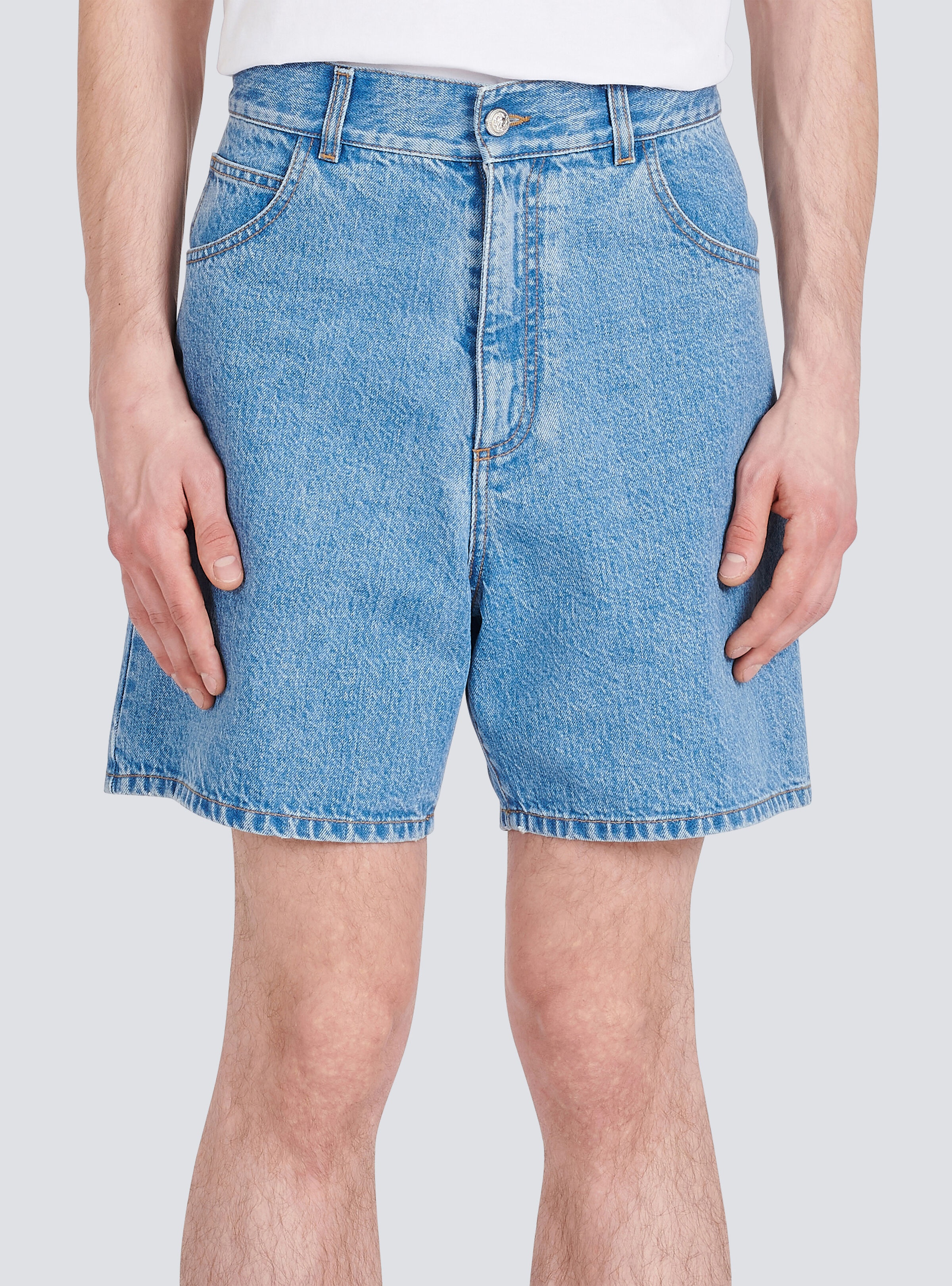 Oversized denim shorts - 6