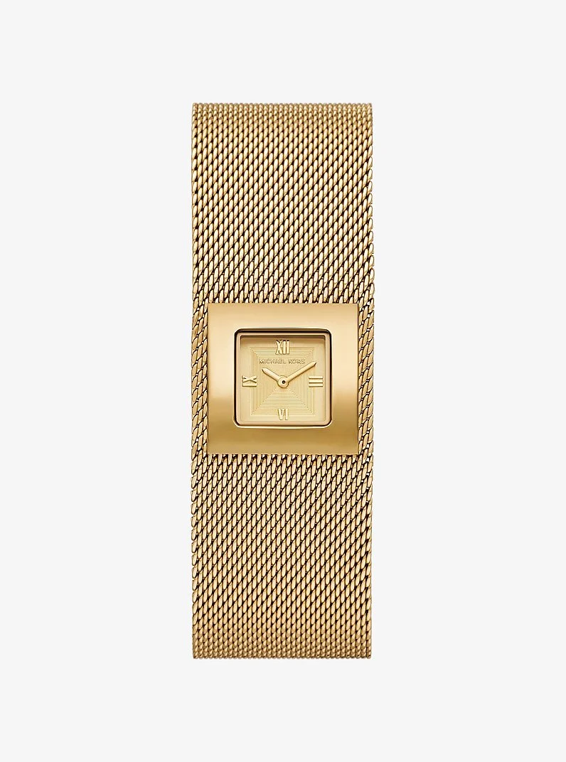 Petite Georgie Gold-Tone Mesh Watch - 1