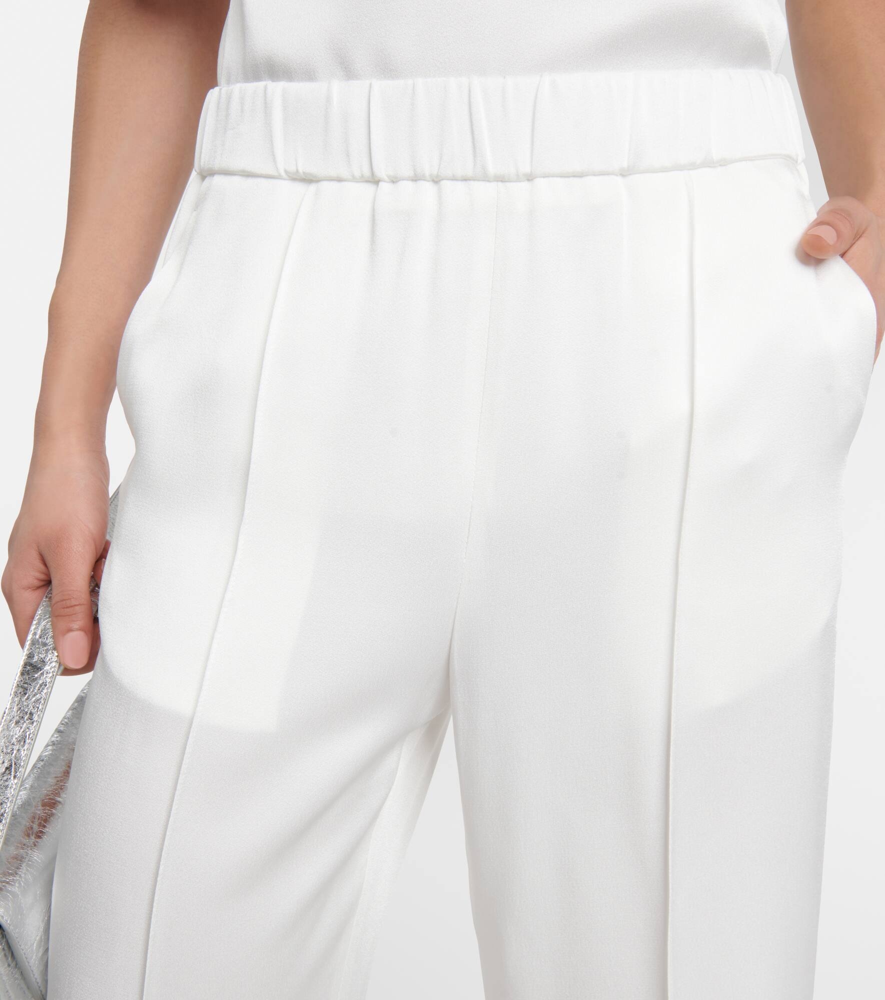 Satin straight pants - 4