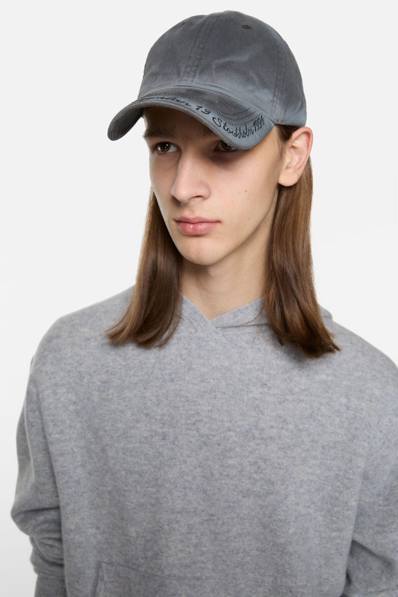 Acne Studios Logo cap - Asphalt grey outlook