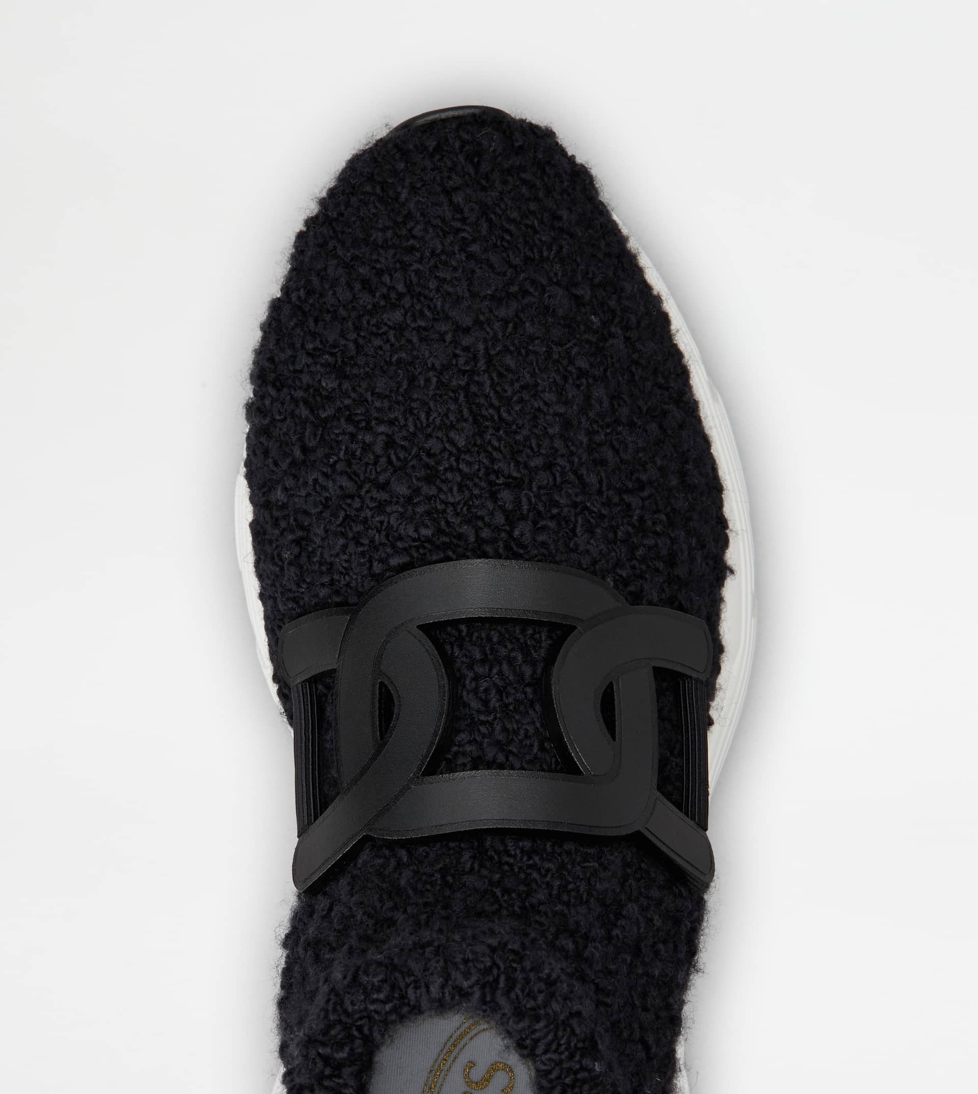 KATE SLIP-ON SNEAKERS IN BOUCLÉ KNIT - BLACK - 4