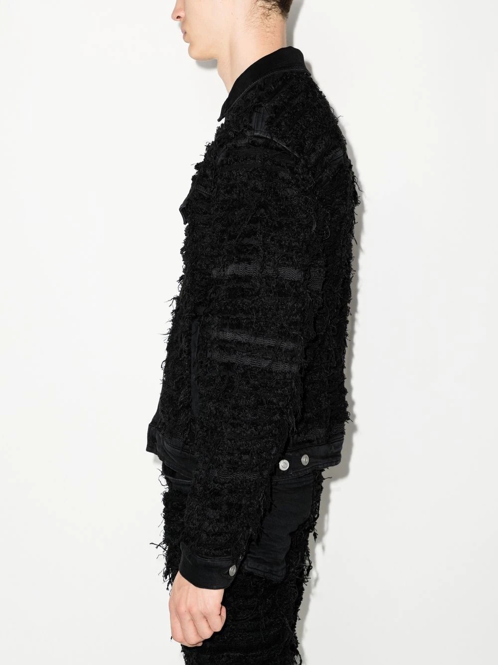 x Blackmeans distressed denim jacket - 2