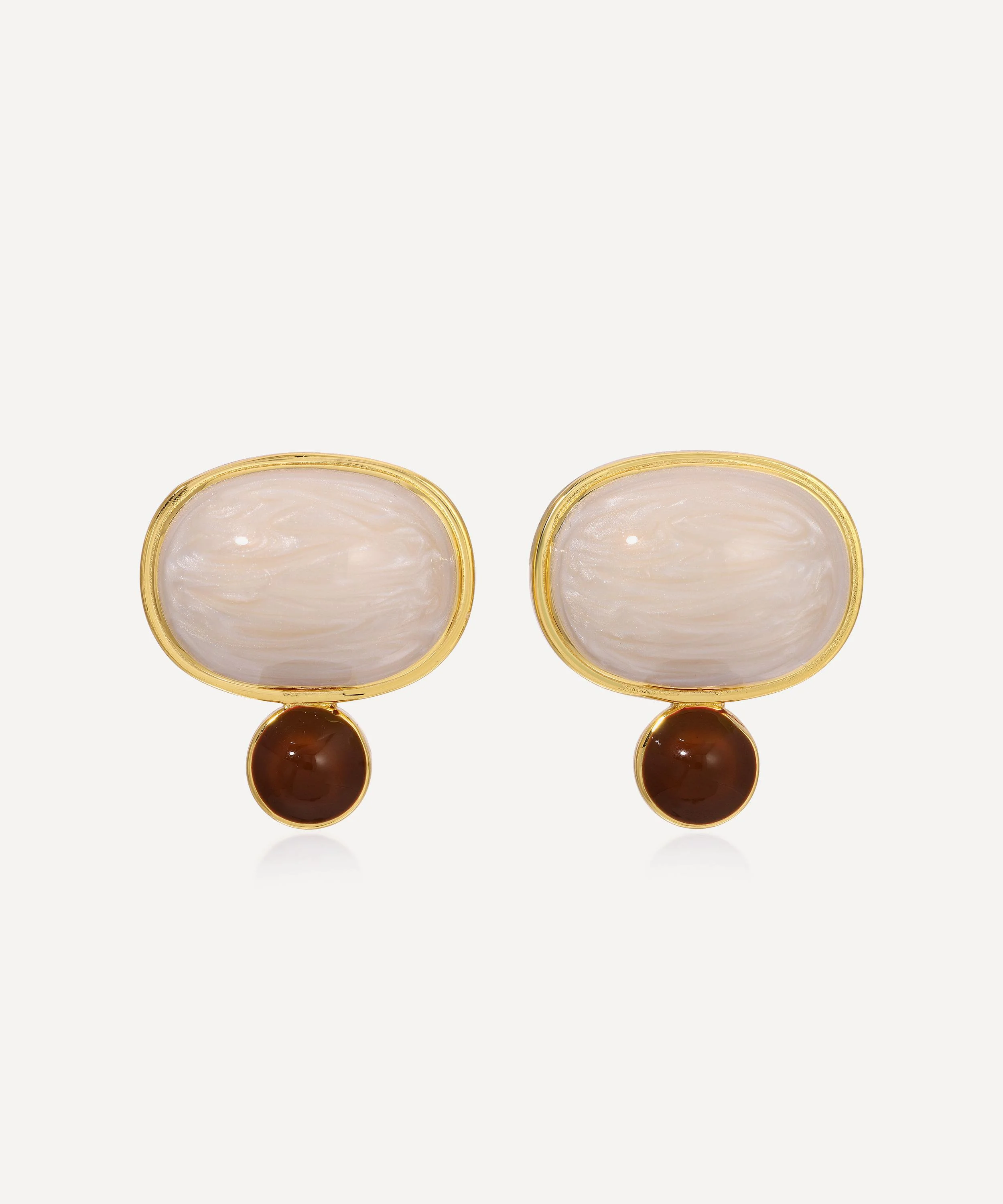 18ct Gold-Plated Solara Drop Earrings - 1