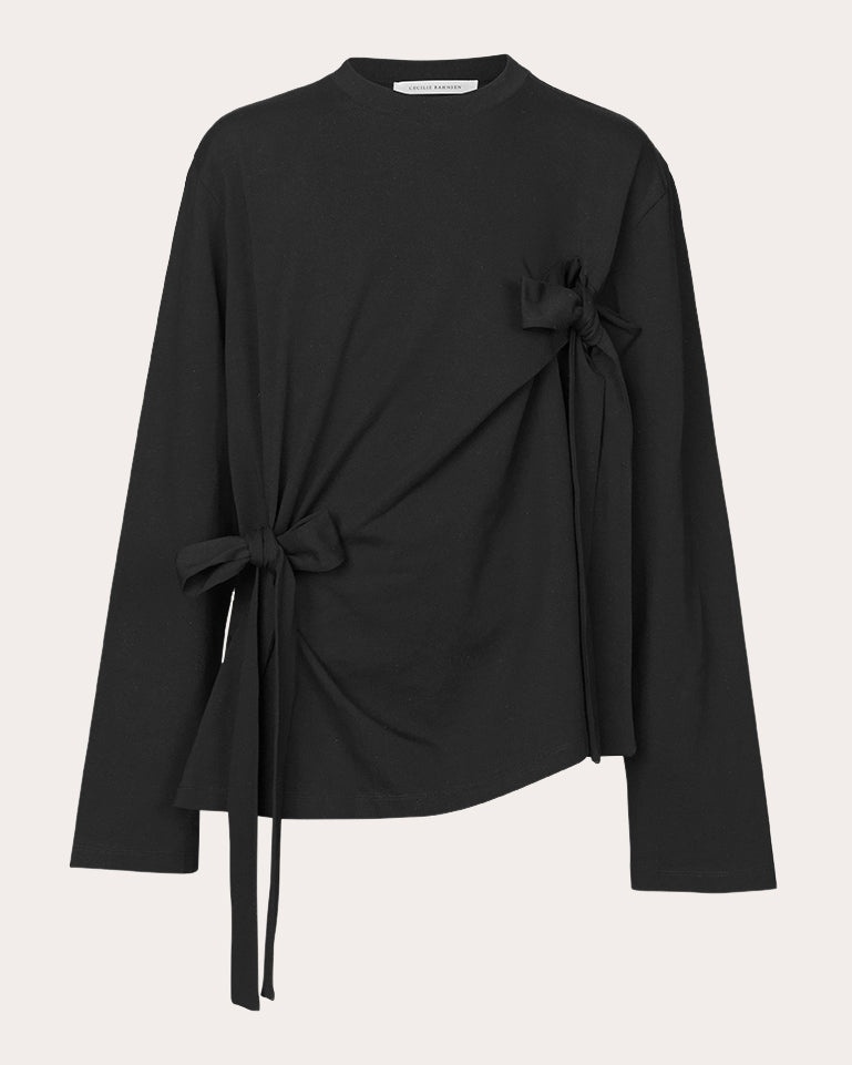 October Knotted Cotton-Jersey Top - 1