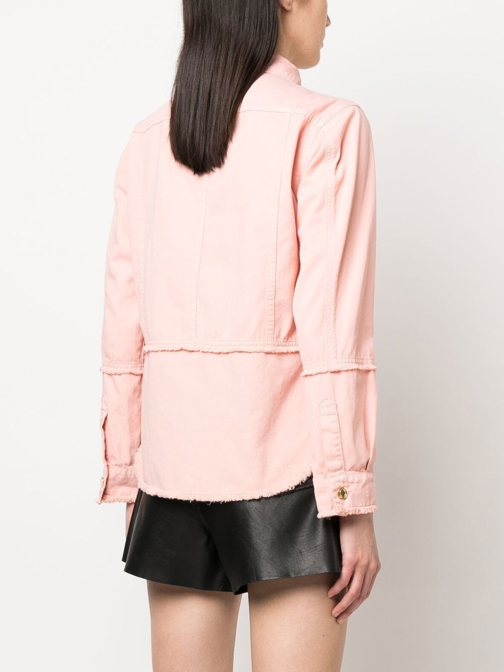button-front denim shirt - 4