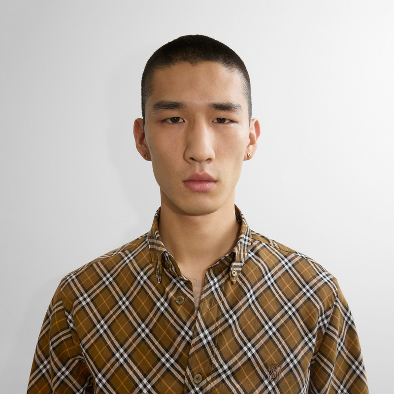 금 도금 된 빈 스터드 귀걸이 3