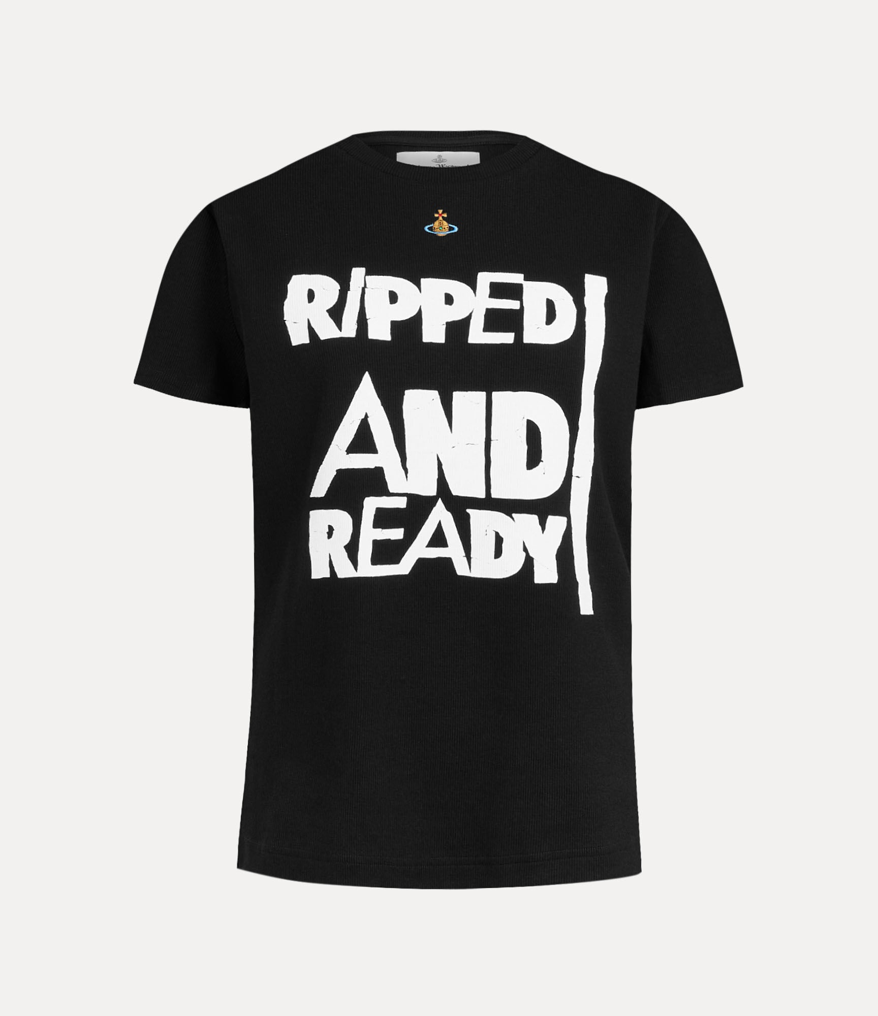 【Vivienne Westwood】ホワイト 'Ripped & Ready' Peru Tシャツ Vivienne Westwood RIPPED AND READY PERU T-SHIRT | REVERSIBLE