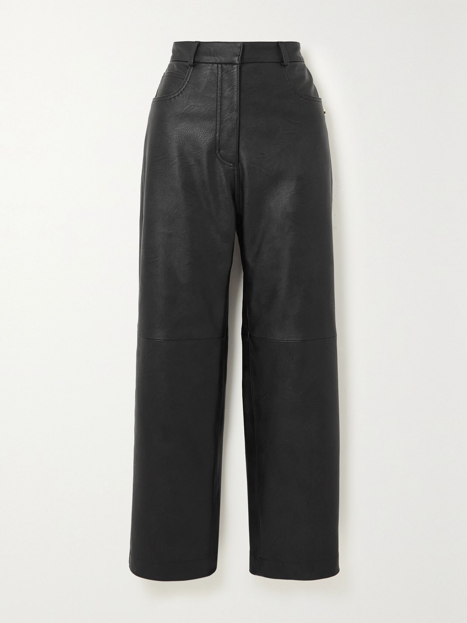 + NET SUSTAIN vegetarian leather straight-leg pants Black - 1