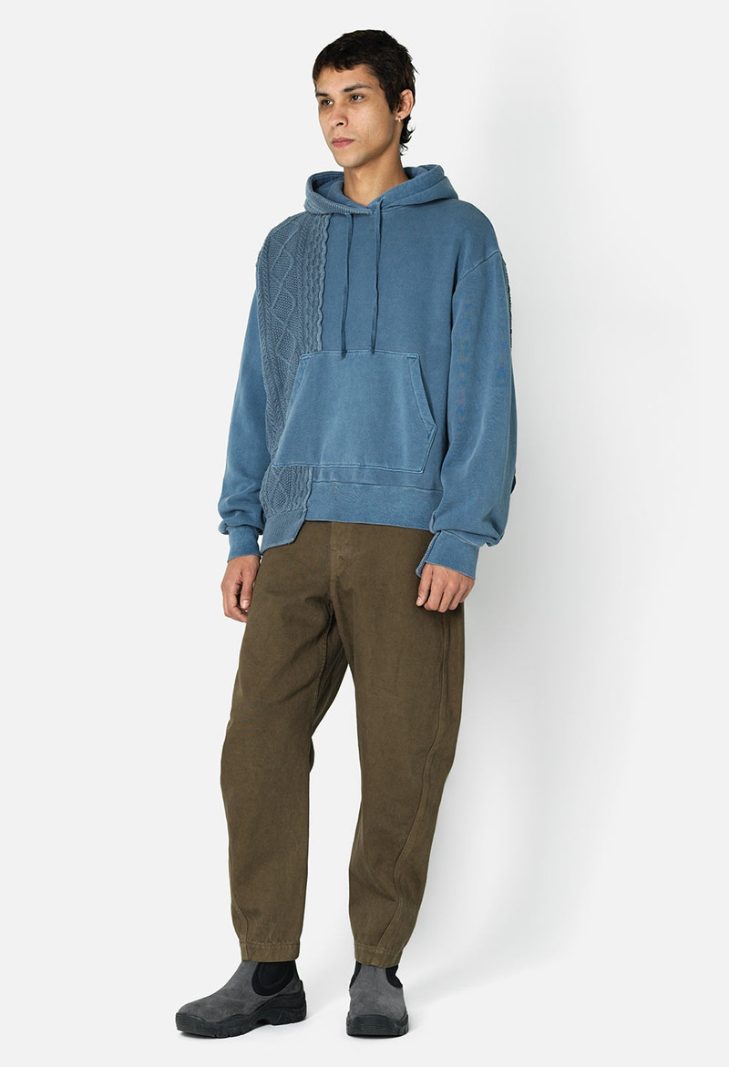 RECONSTRUCTED CABLE KNIT HOODIE 5