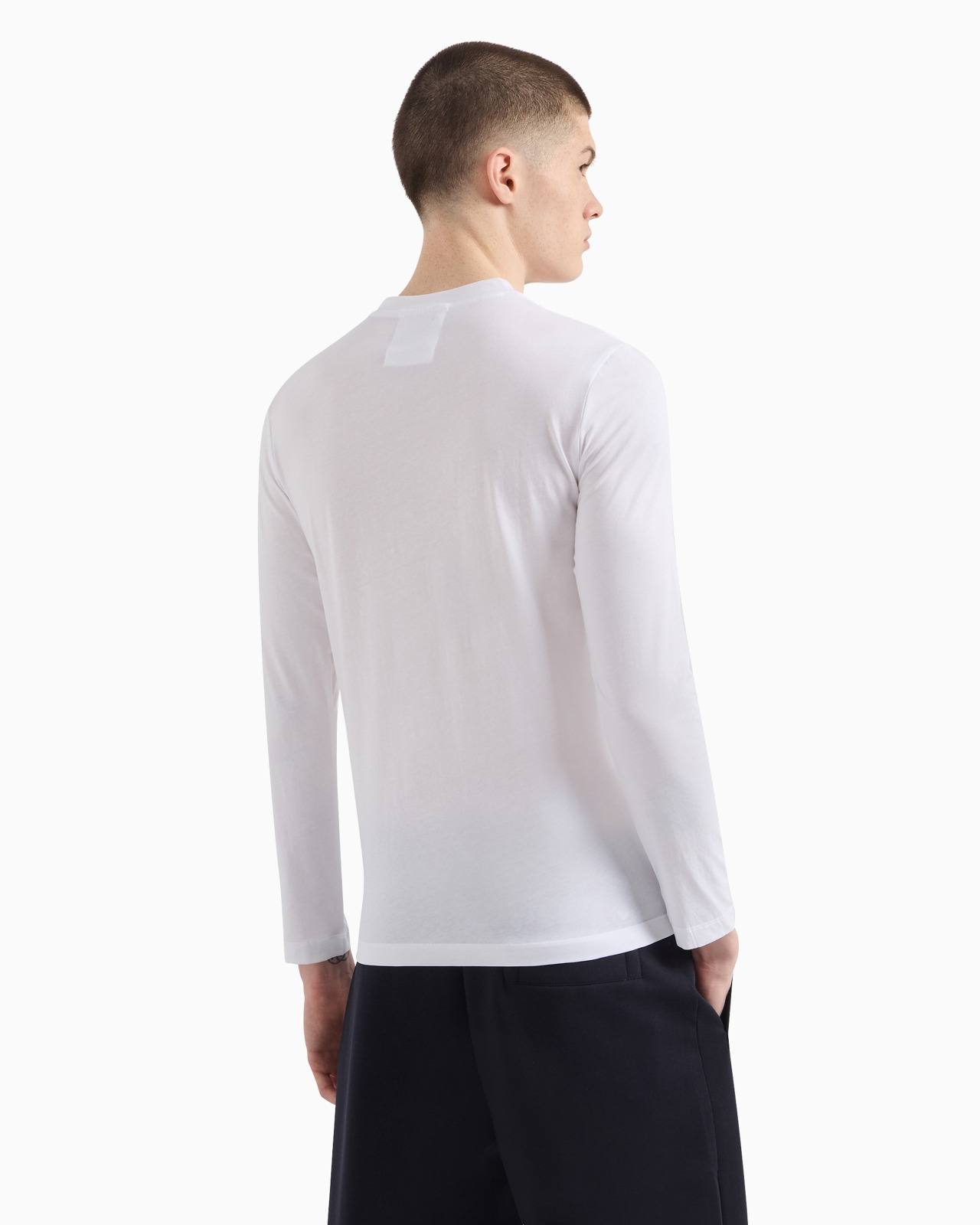 Pima-jersey jumper with printed logo - 3
