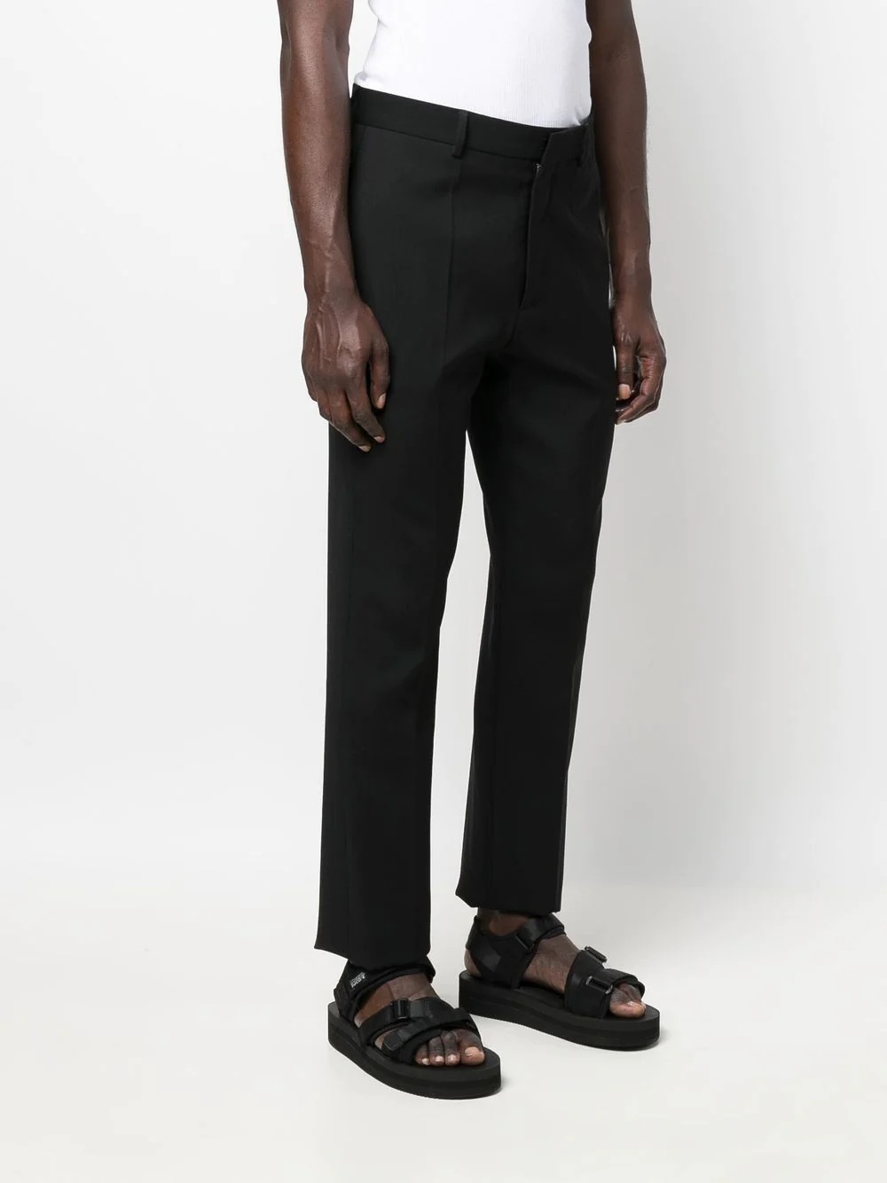 slim-cut tailored trousers - 3