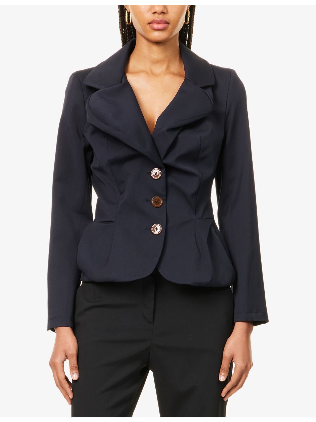 Drunken Draped Wool Jacket - 3