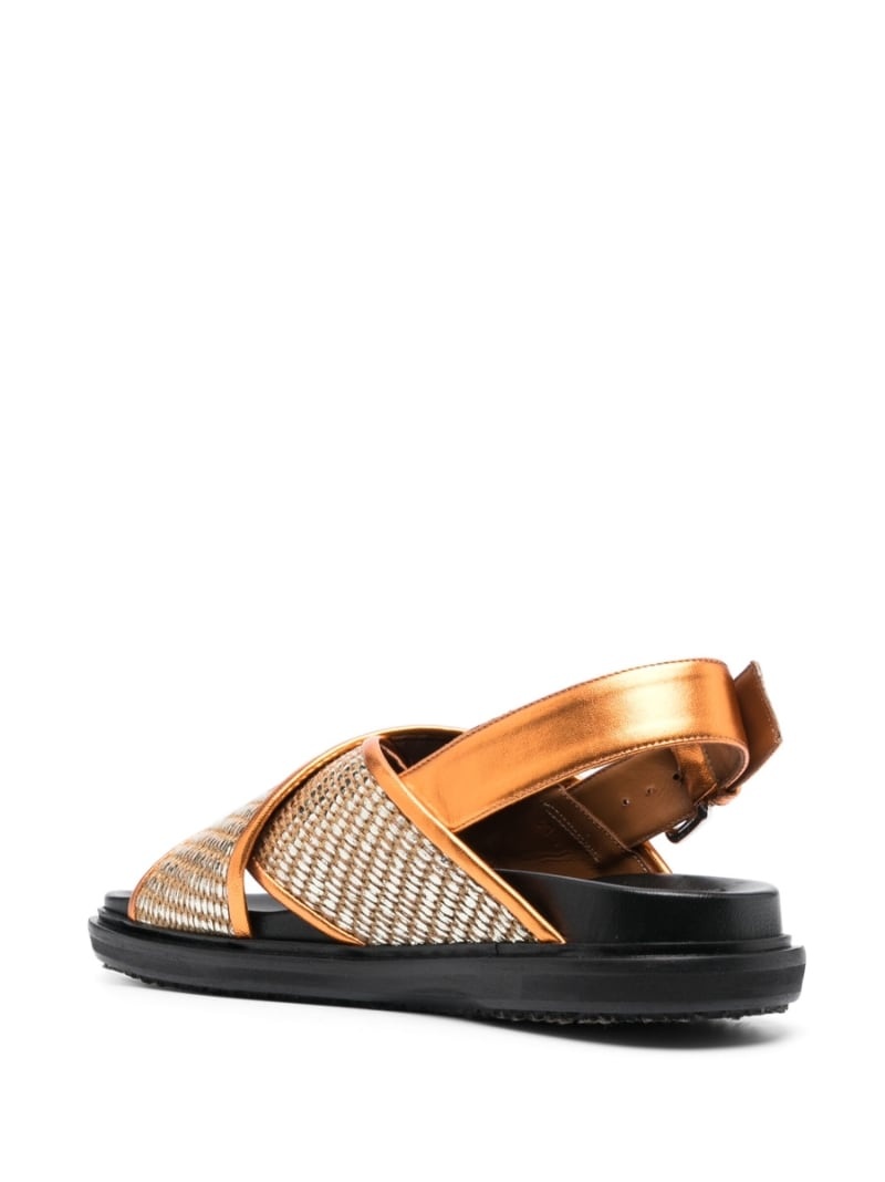 Fussbett metallic raffia sandals - 3