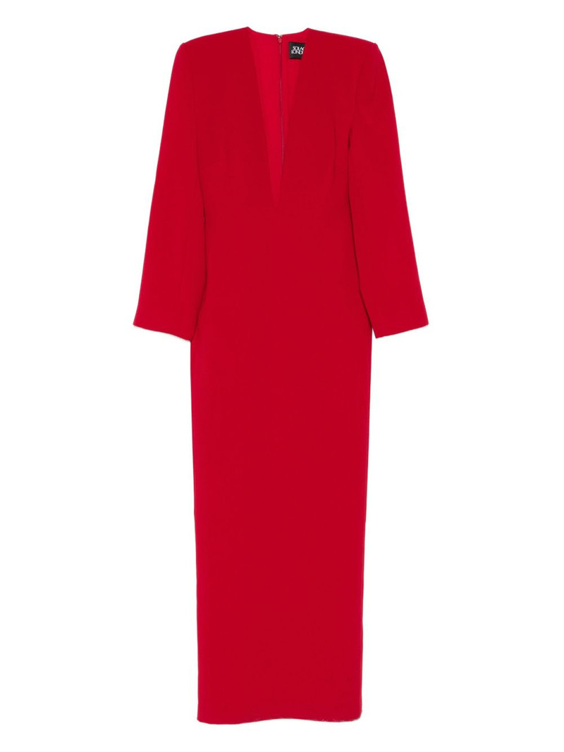 V-neck maxi dress 1