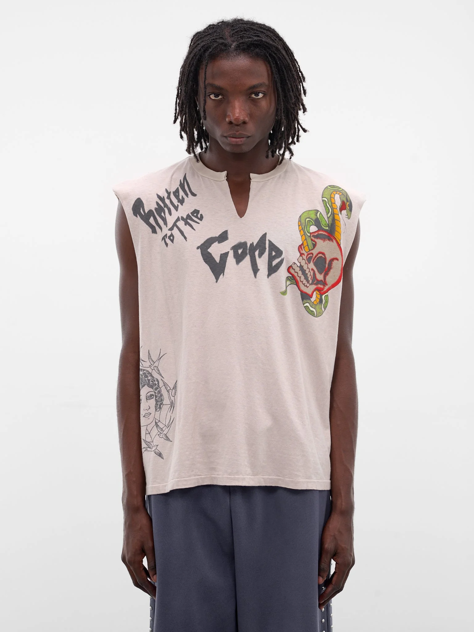 White Rotten To The Core Tank - 1