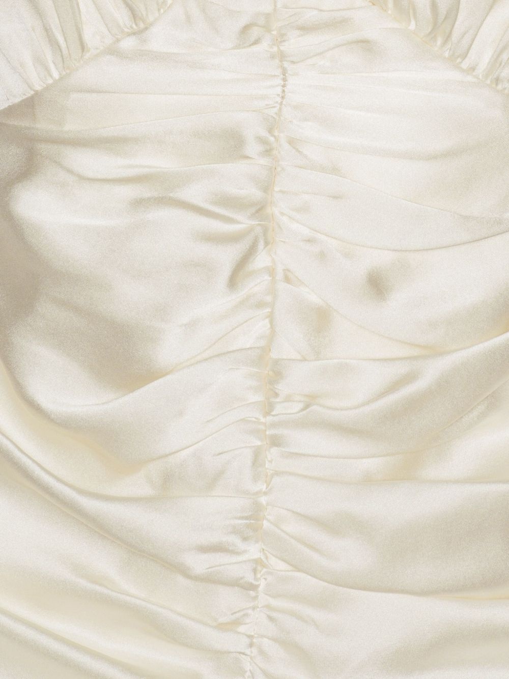 gathered satin mini dress - 5