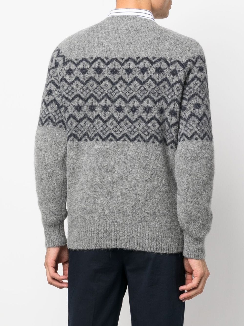 geometric-print crew-neck jumper - 4