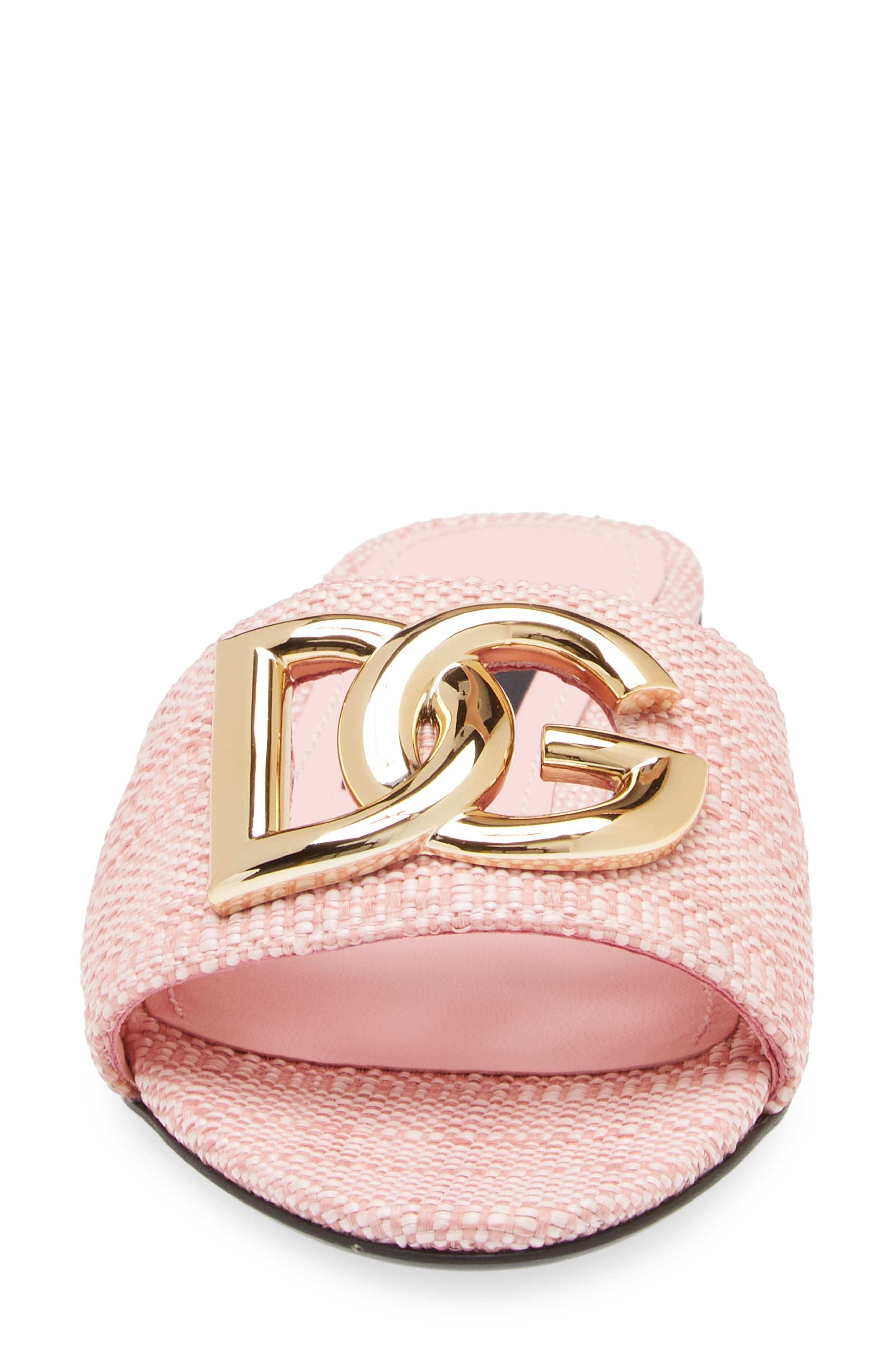 DG Logo Raffia Slide Sandal - 4