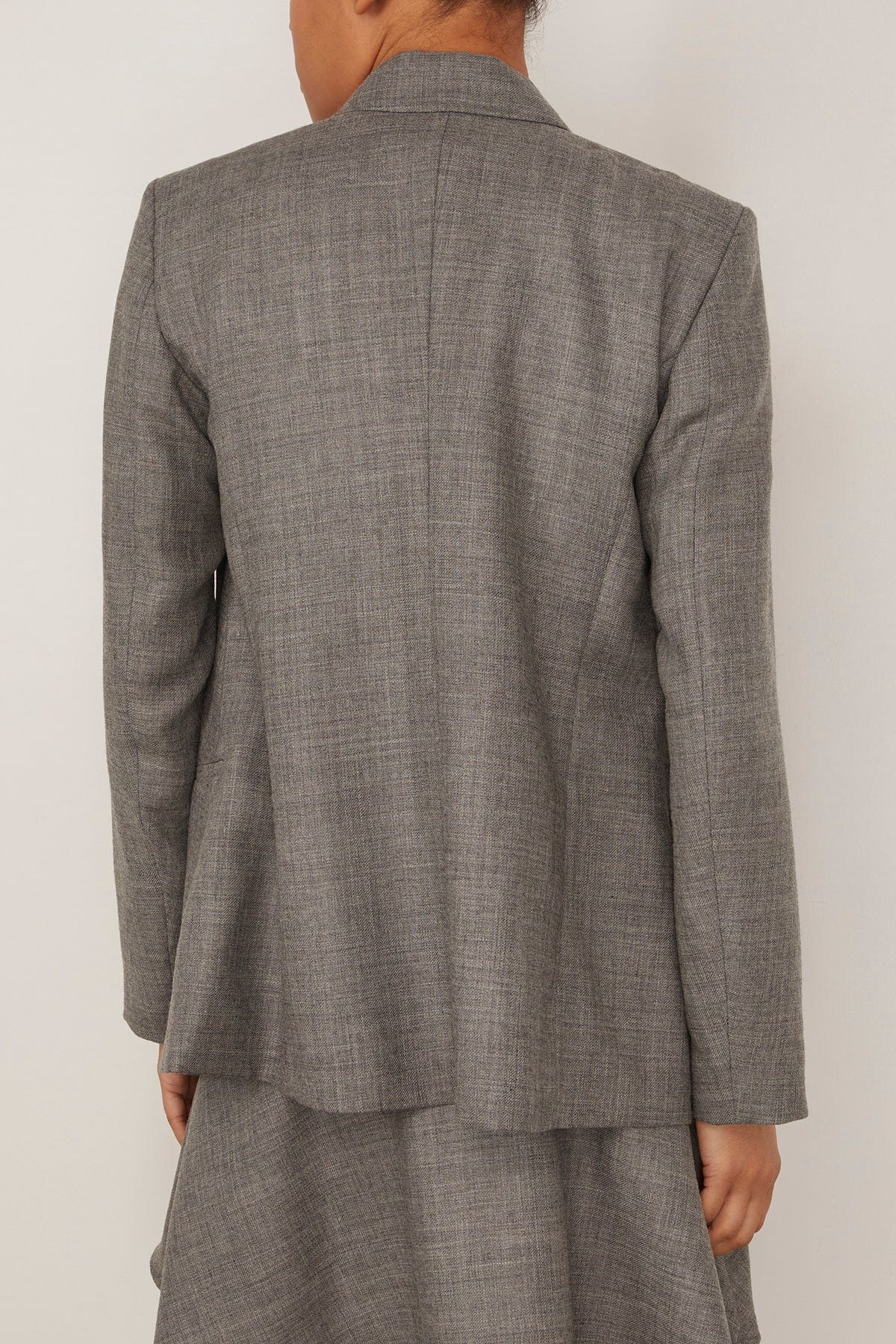 Polus Wool Suit Jacket in Grey Melange - 4