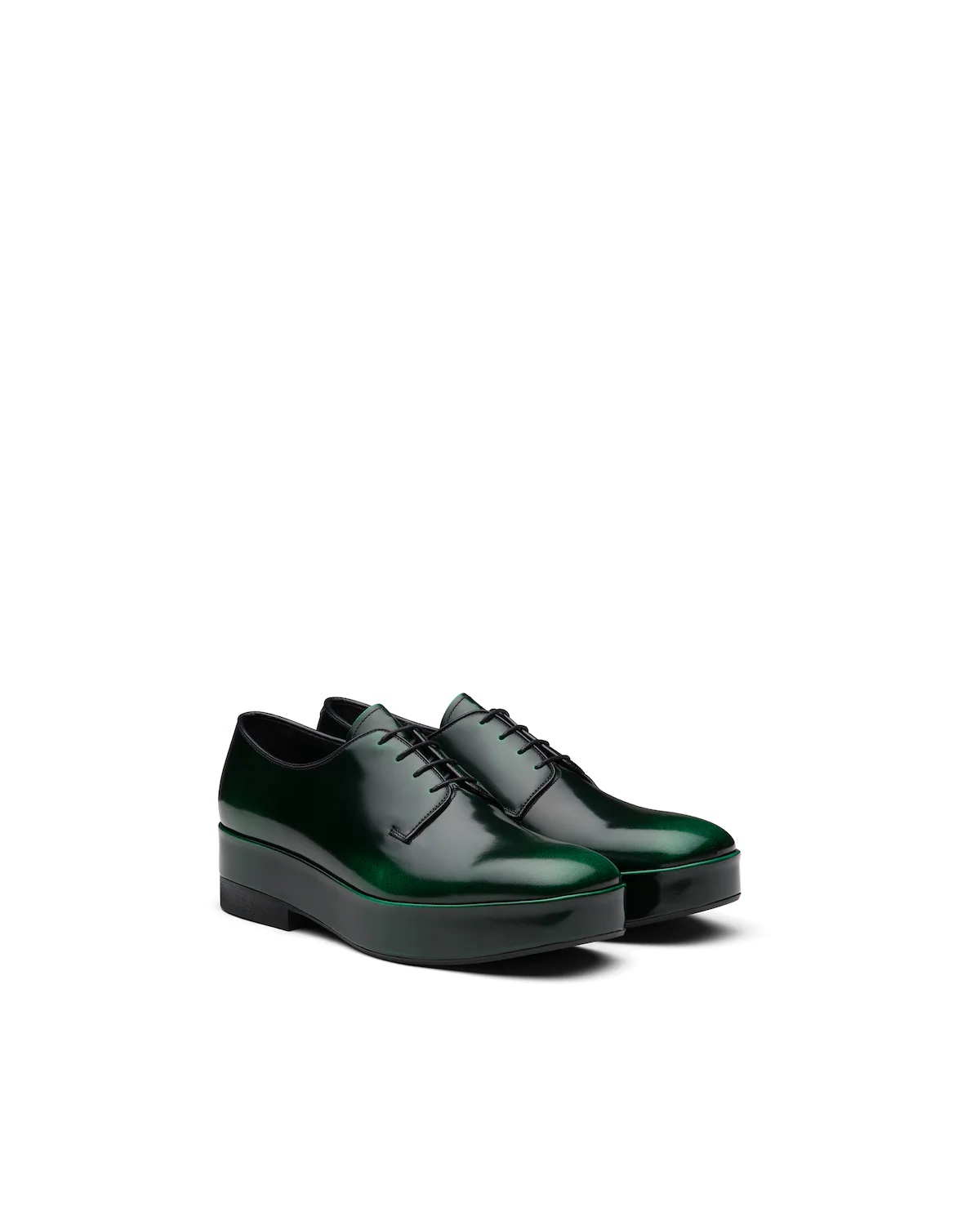 Brushed leather laced derby shoes - 2