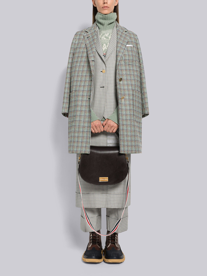 Houndstooth Lambswool Sack Overcoat 4