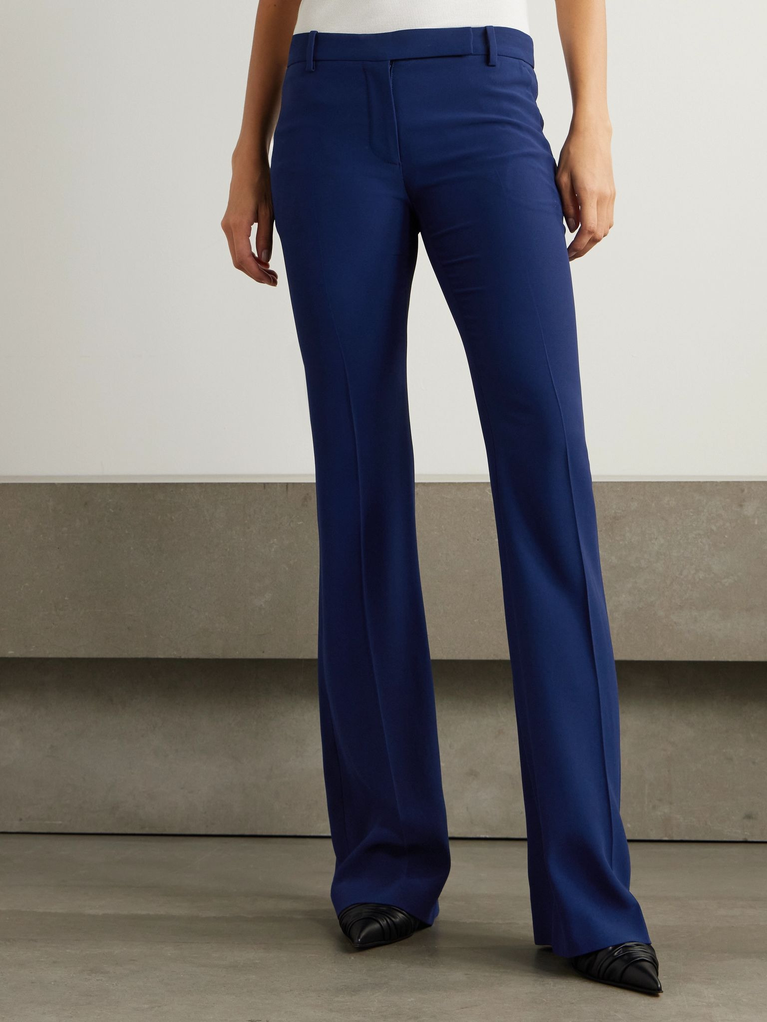 Crepe flared pants Midnight blue - 3