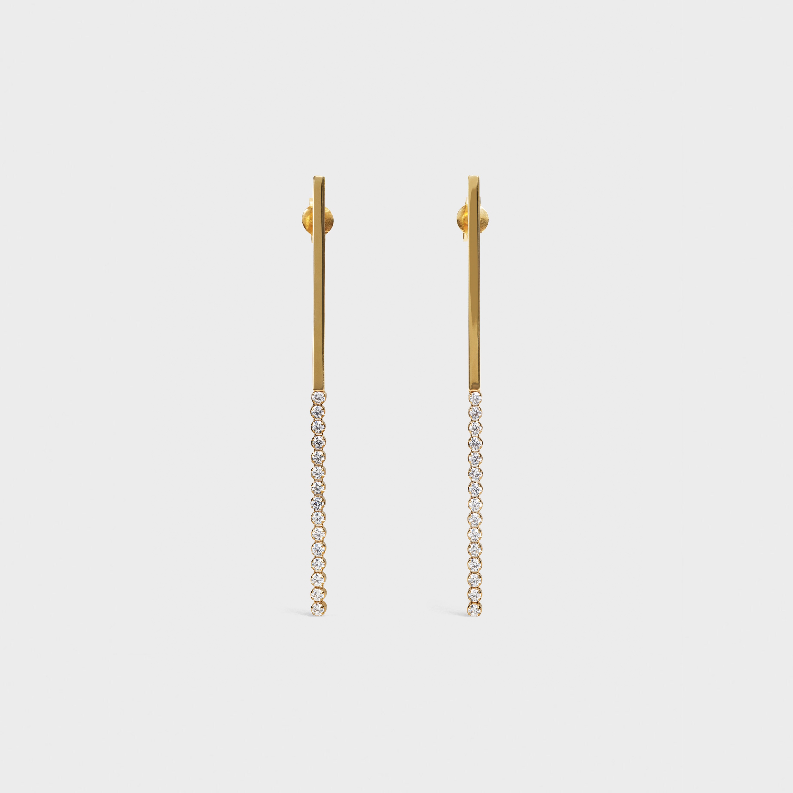 Edwige Earrings in Brass with Gold finish and Crystals - 1