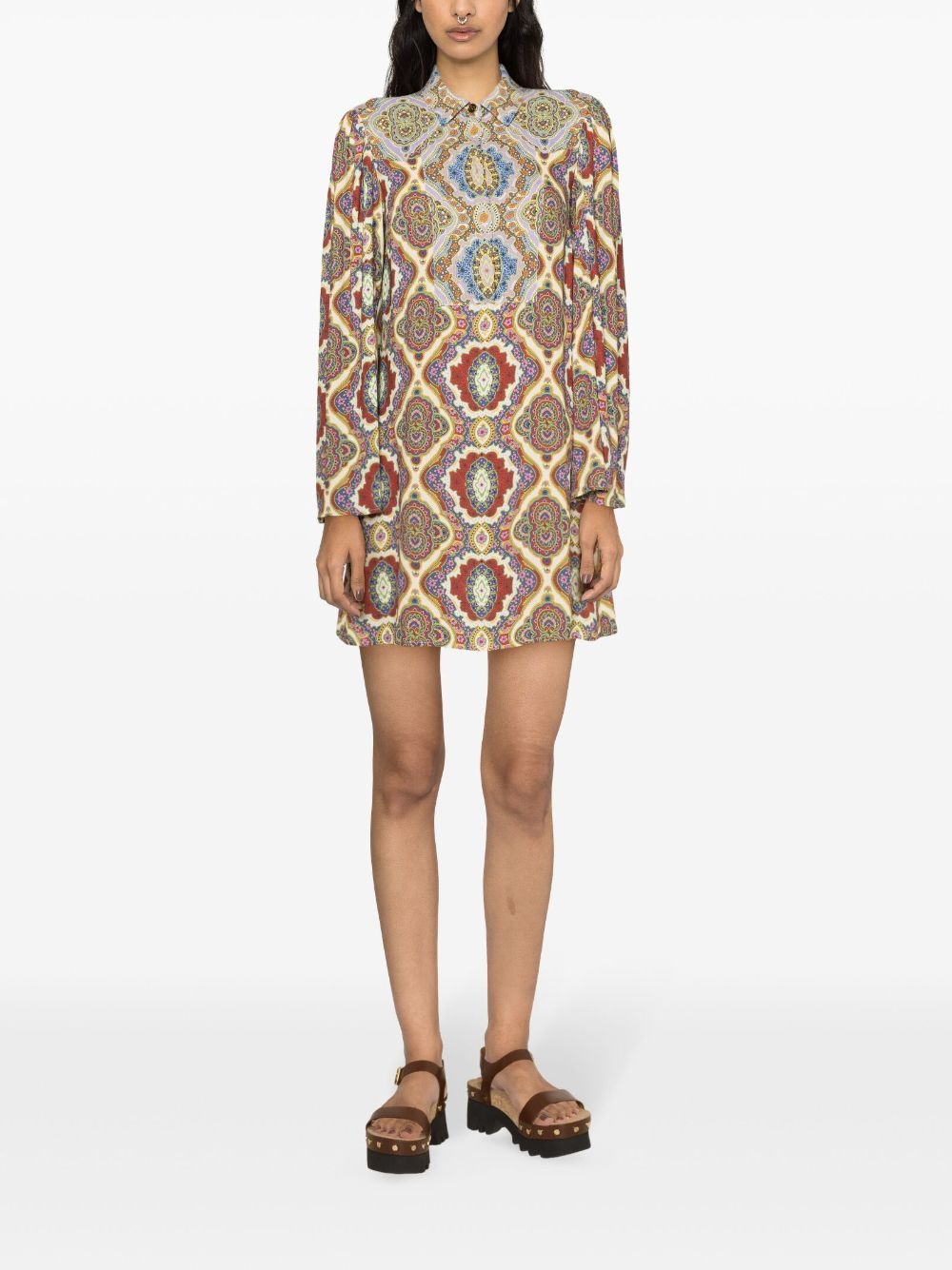 graphic-print cady shirtdress - 2