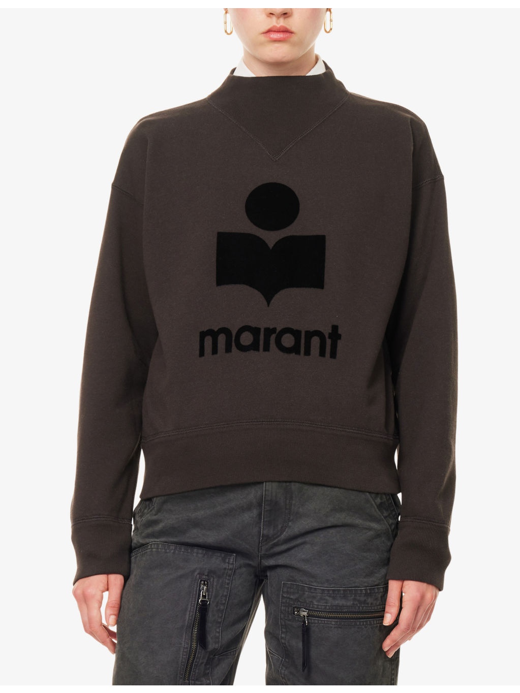 Moby Flocked-Logo Cotton-Blend Sweatshirt - 3