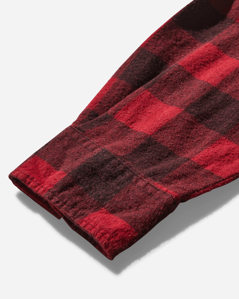 7 Cuts Flannel Shirt Over Dye Red 4