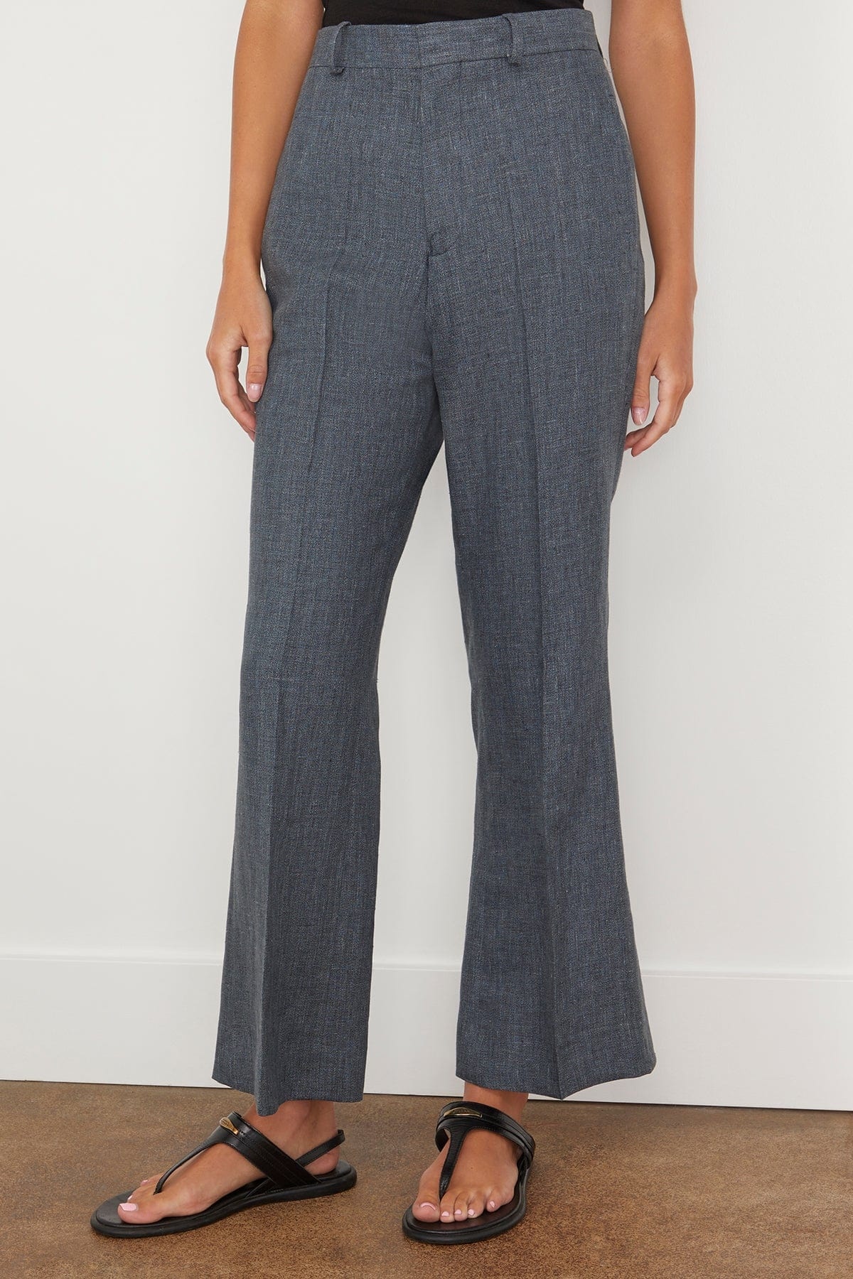 Credo Cropped Bootcut Woven Trouser in Thunder - 3