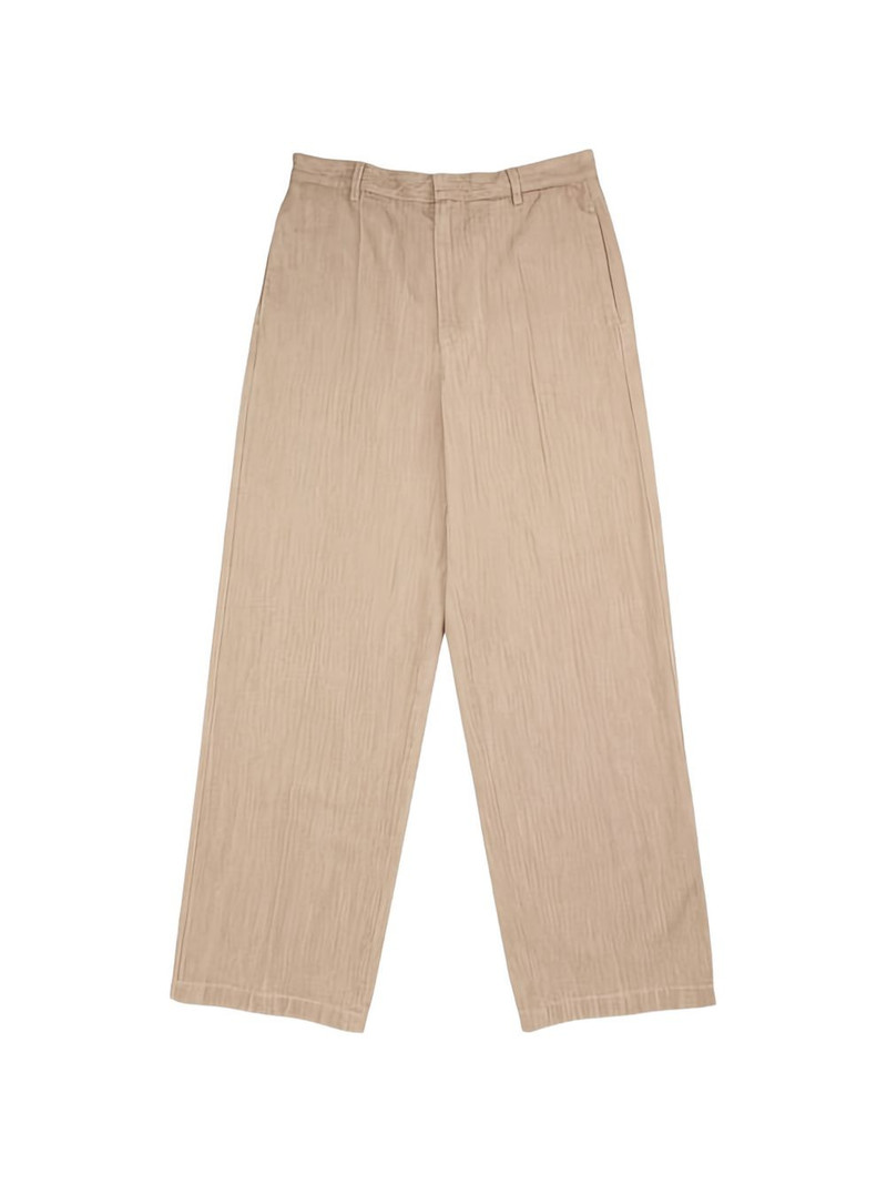 pleat-detail straight-leg trousers 1