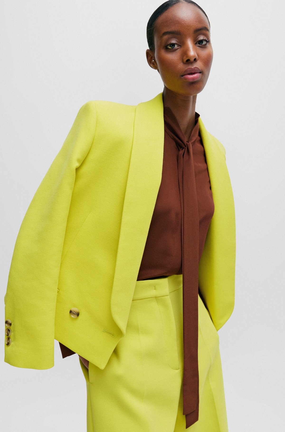 RELAXED-FIT JACKET IN A COTTON BLEND - 5
