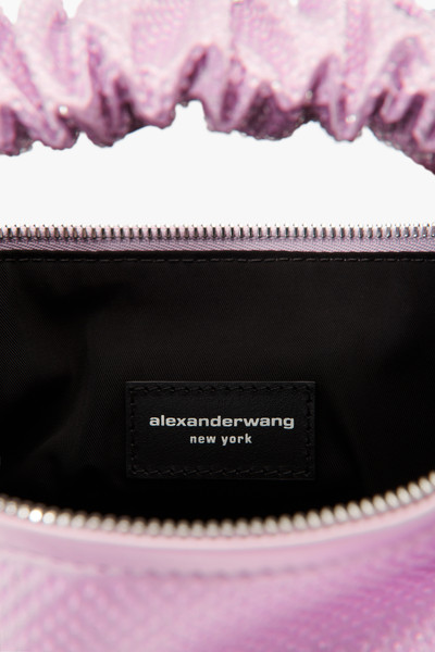 Alexander Wang SCRUNCHIE MINI BAG IN SATIN WITH CLEAR BEADS outlook