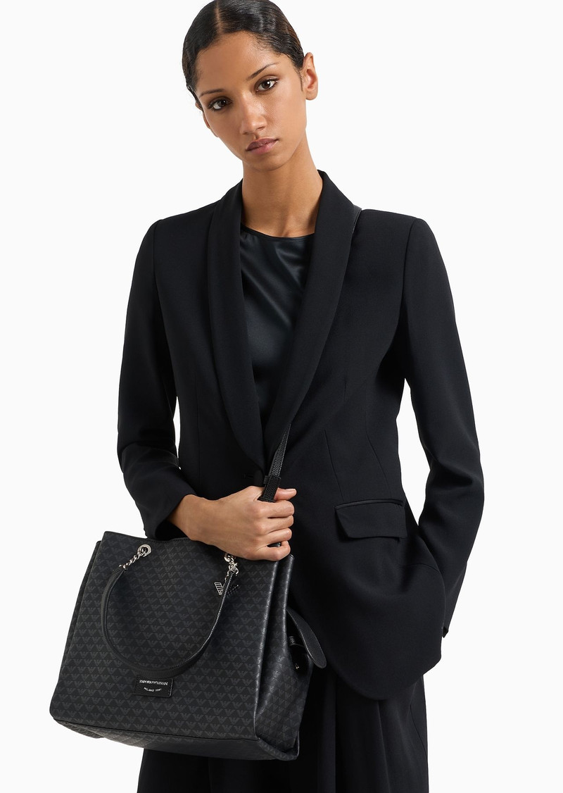 All-over eagle shopper bag with eagle charm 7