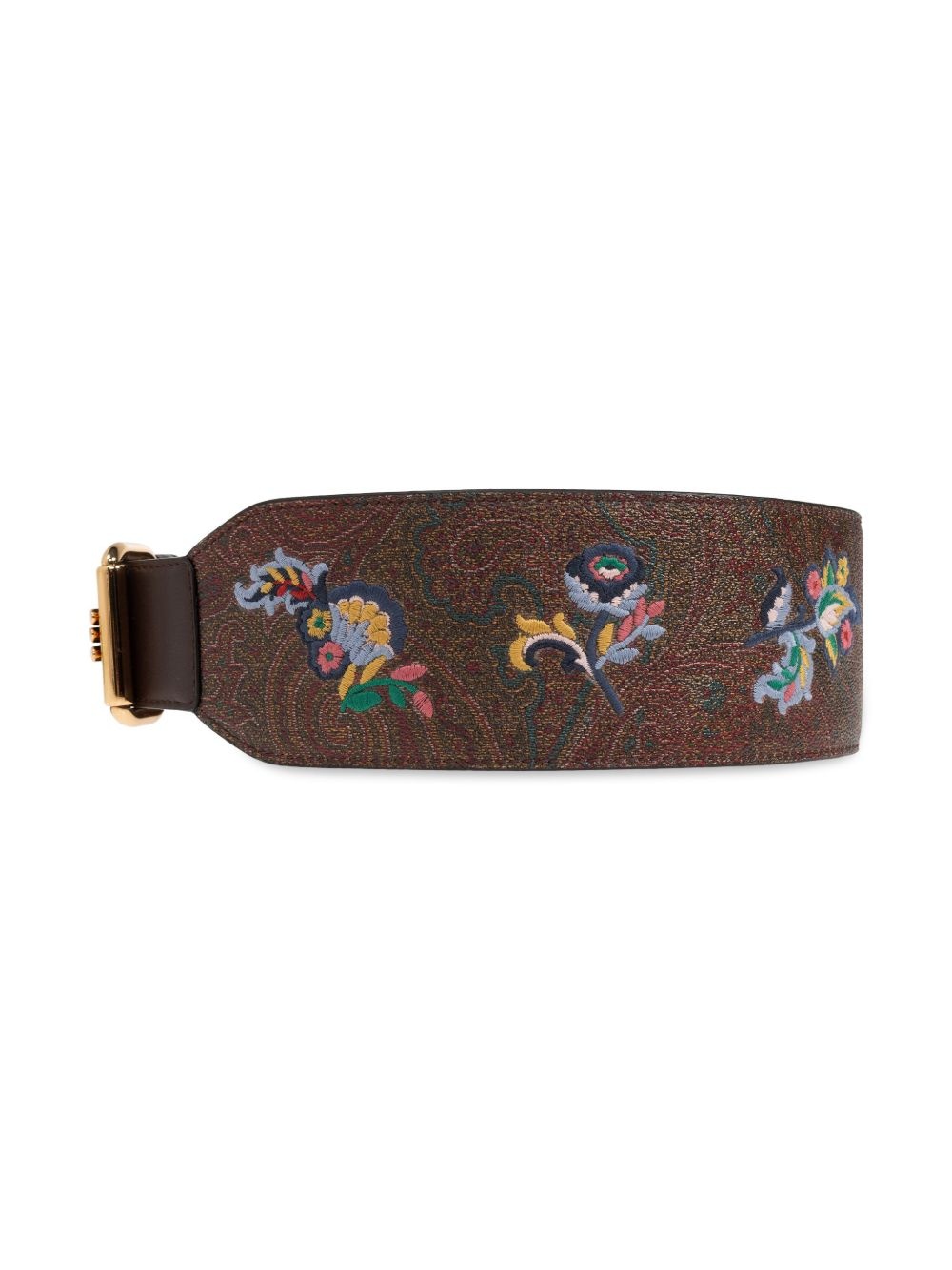 floral-embroidered belt - 3