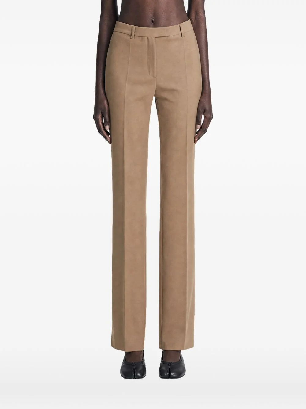 pressed-crease tailored trousers - 1