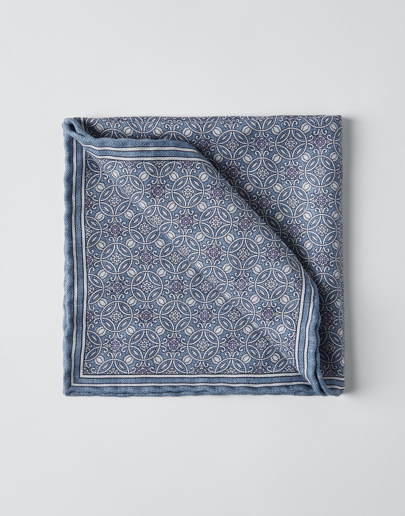 Double face silk pocket square - 1