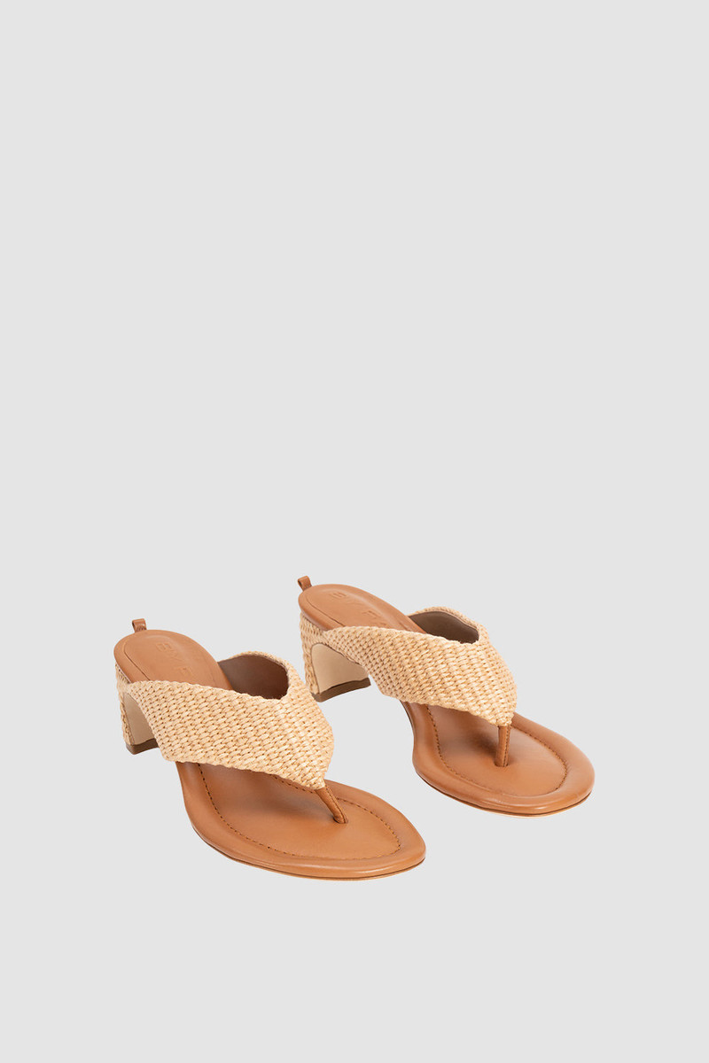BY FAR Dasha Heel Natural Raffia outlook