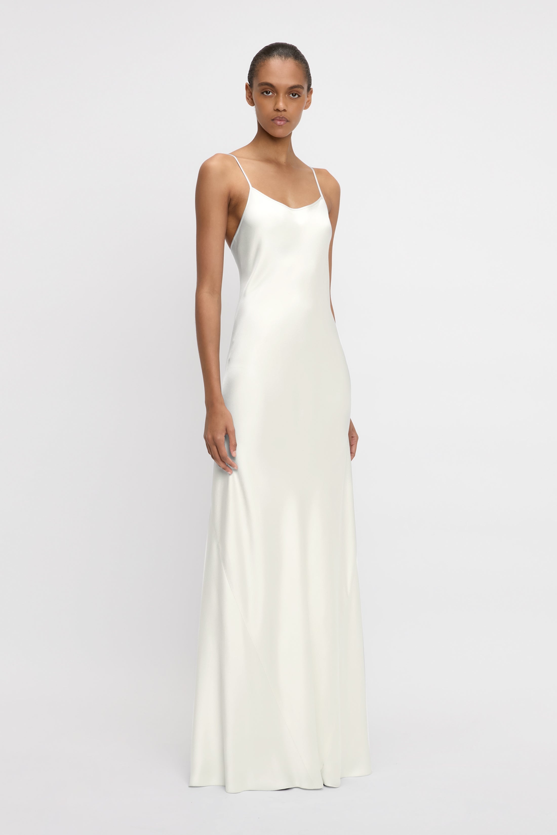 Cami Floor-Length Dress In Ivory - 3