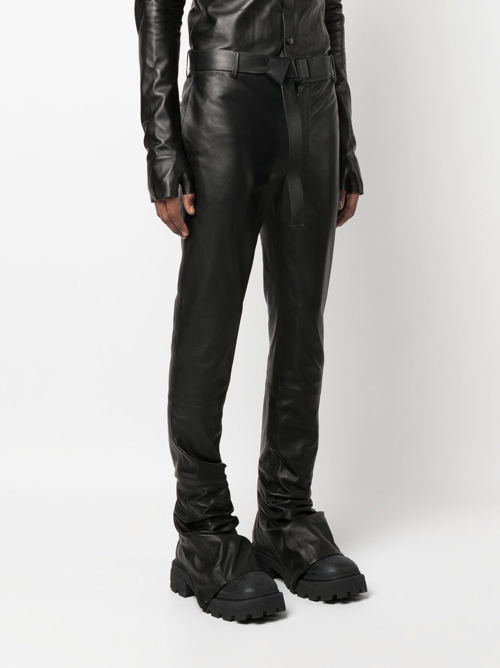 leather skinny trousers - 3