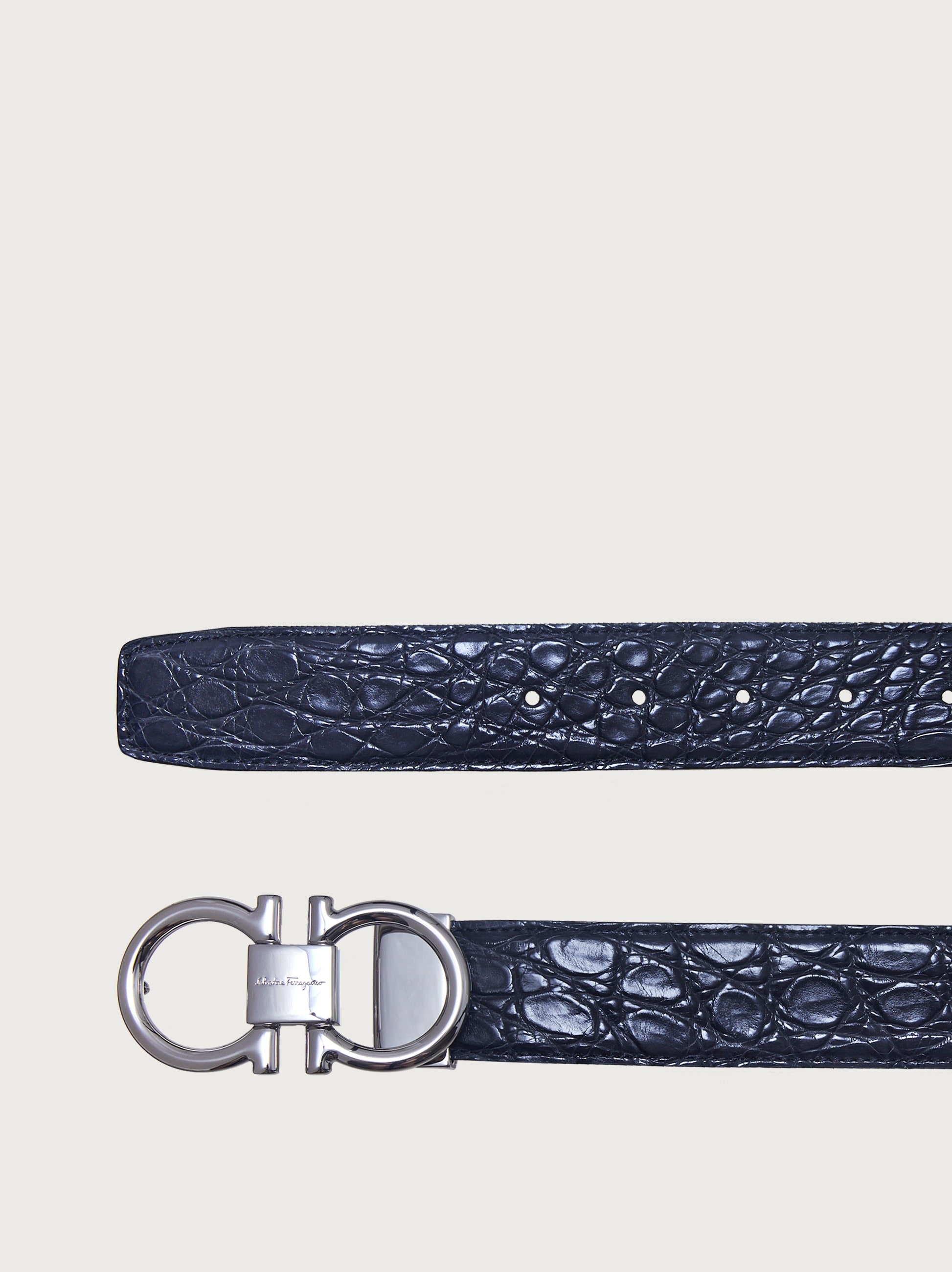 Adjustable Gancini belt - 2