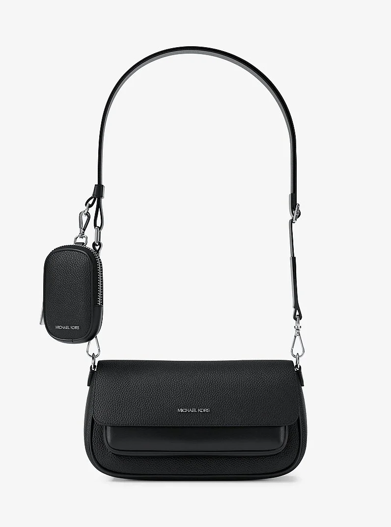 Jet Set Travel Small Pebbled Leather Crossbody Bag With Pouch - 1