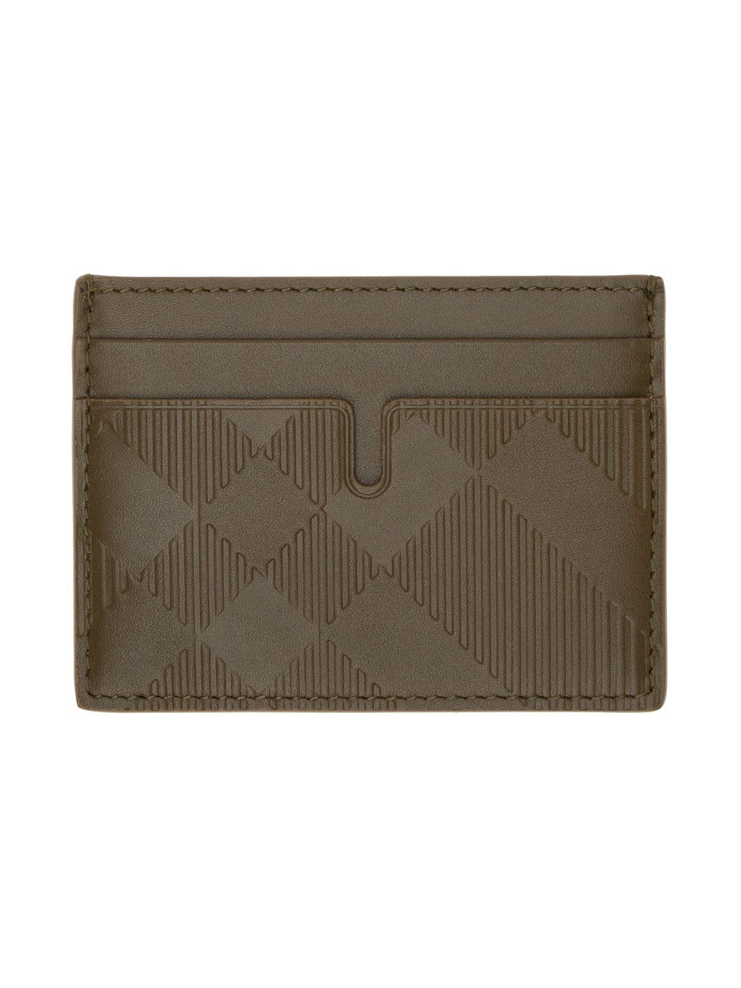 Khaki Check Card Holder - 1