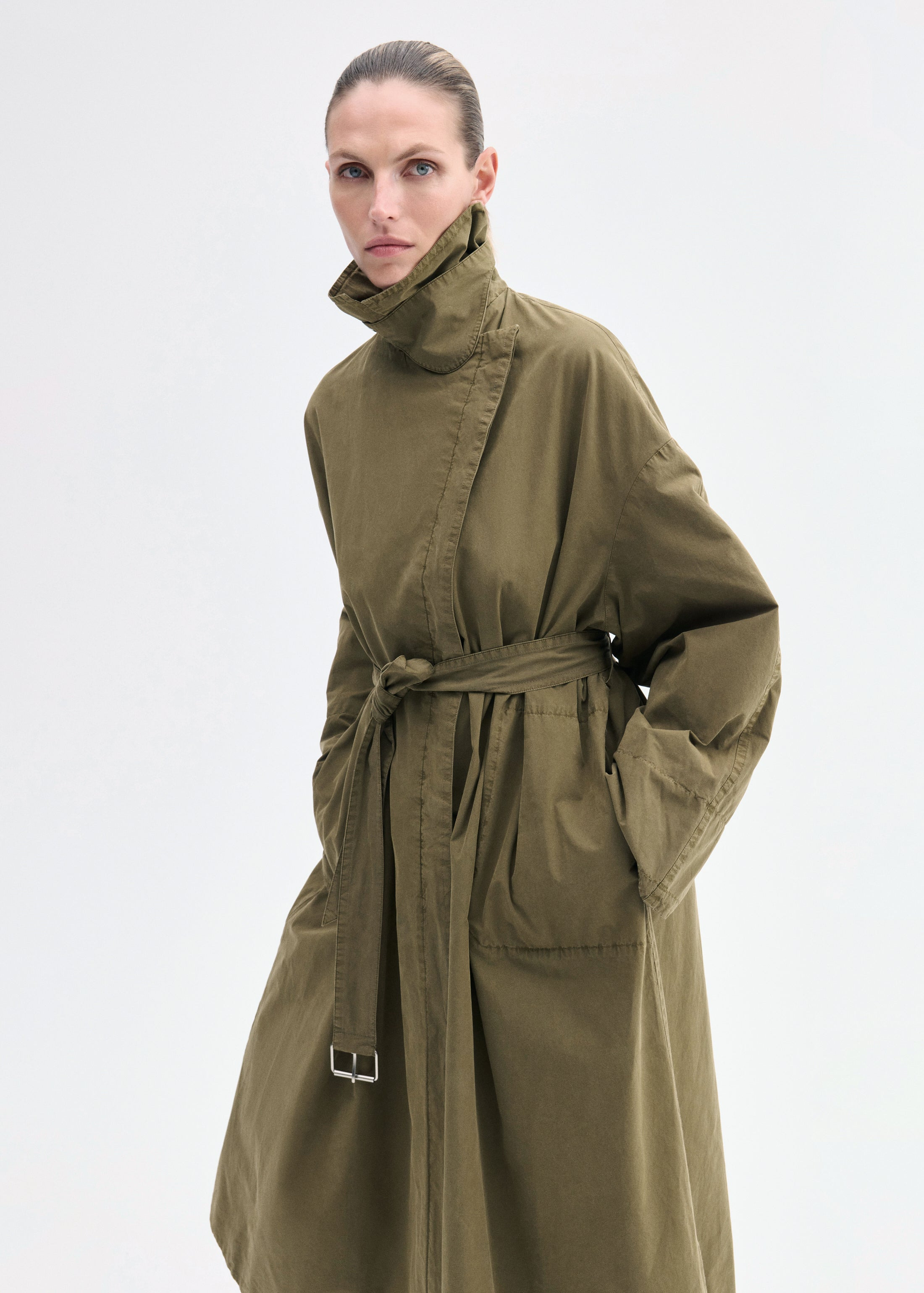 Oversized Trench in Cotton Twill - 2