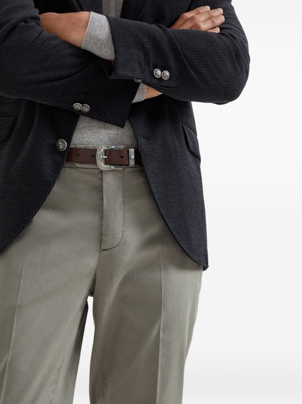 cropped chino trousers - 5
