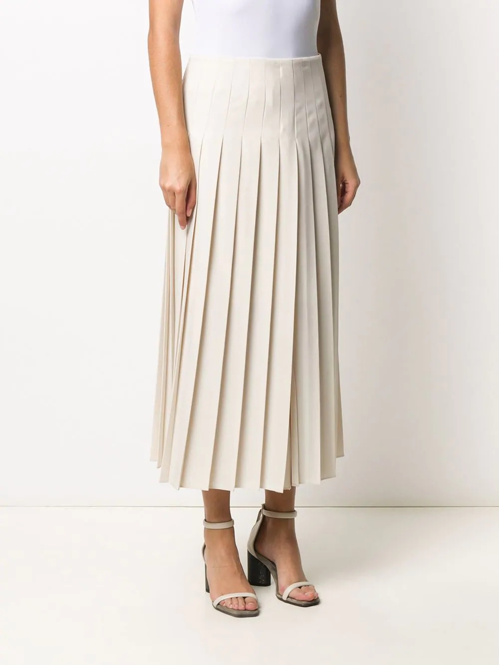 pleated midi skirt - 3