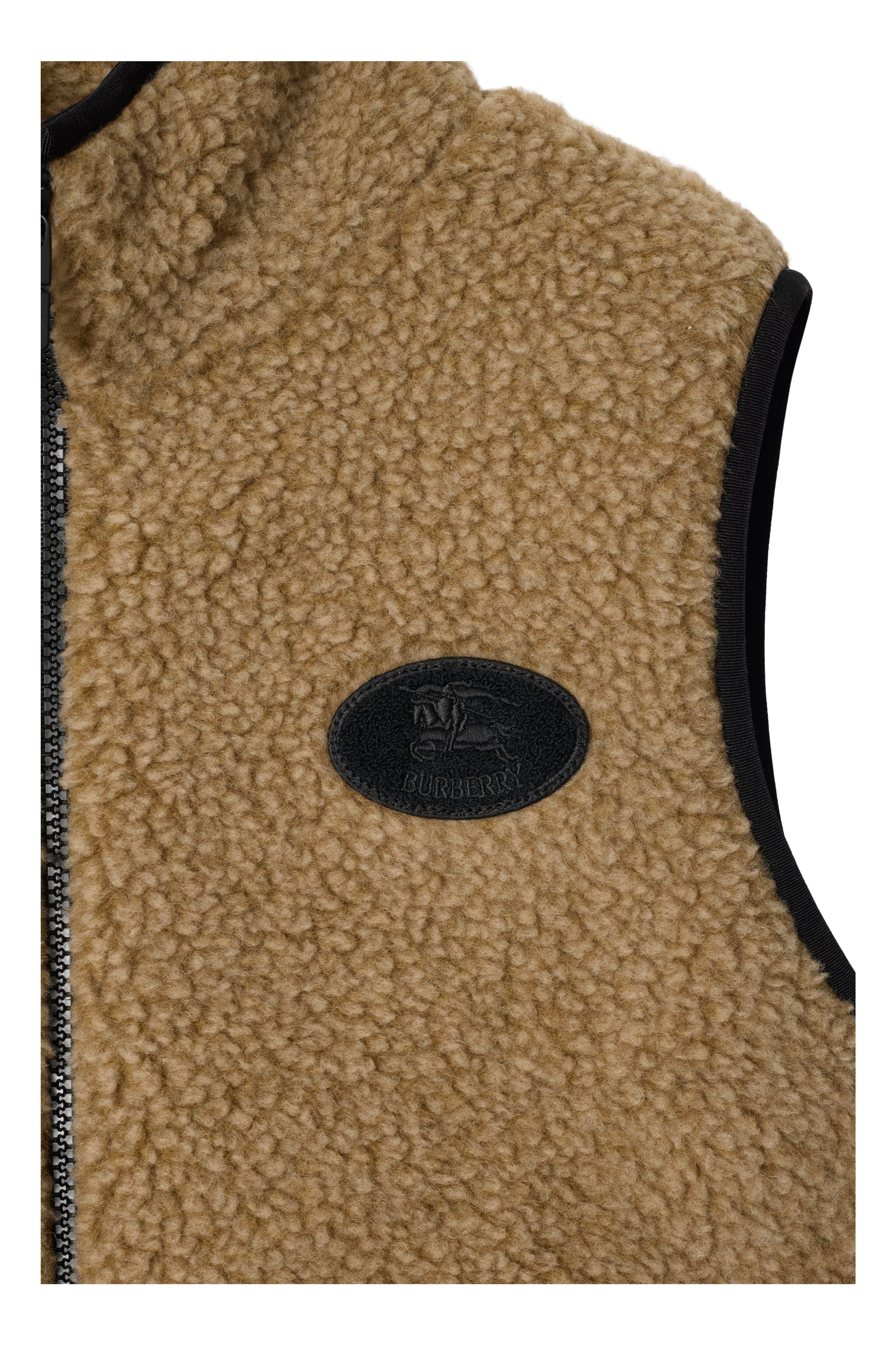 burberry Cropped Fleece Gilet in Shrew Melange at Nordstrom - 5